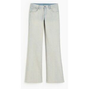 H&M Divided Flared Jeans Womens‎ 2 Blue Light Wash Low Rise 5 Pocket Casual